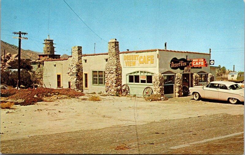 Rugged Desert View Cafe Car US Highway 80 Jacumba California CA Postcard Unused 