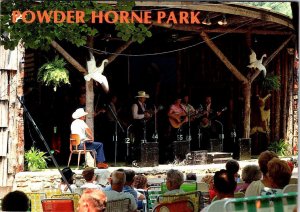 Langley, OK Oklahoma  BLUE GRASS BAND PLAYING  Powder Horne Park  4X6 Postcard