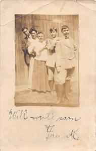 E4/ Jersey City New Jersey NJ Real Photo RPPC Postcard 1907 Family Barn 16