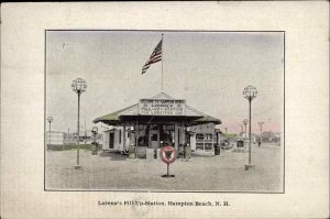Hampton Beach New Hampshire NH Lorenz's Fill-Up Gas Station Vintage Postcard