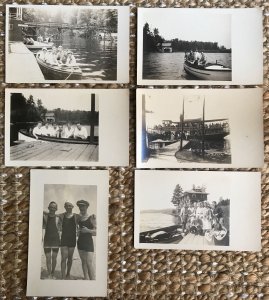 Six Real Photo Postcards People, Boats, River in Clearwater, Minnesota~112616