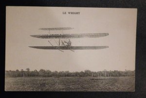 Mint France Postcard Le Wright Brothers Plane Pioneer Flight Camp RPPC Aircraft