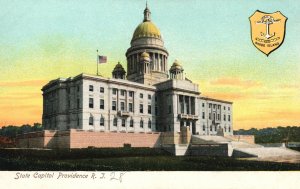 Vintage Postcard 1900's State Capital Providence Rhode Island RI