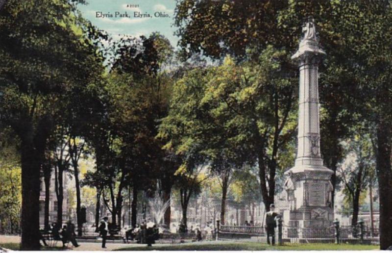 Ohio Elyria Scene In Elyria Park 1910 Curteich