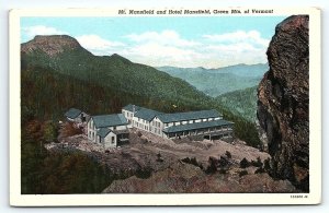 1930s GREEN MTNS VERMONT MT MANSFIELD HOTEL POSTCARD P3618