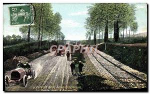 Postcard Old Automobile Circuit Seine Inferieure Road near d & # 39Angreville