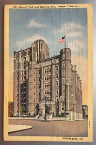 Vintage Postcard 1944 Carnell & Conwell Halls Temple Univ., Philadelphia, PA