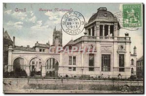 Postcard Old Ghent Belgium National Bank