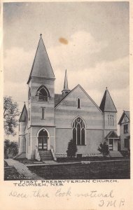Tecumseh NE~1st Presbyterian Church~Layered Facade~Towers & Turrets~Steeple 1910