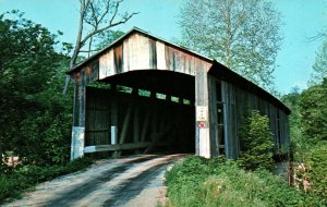 VINTAGE POSTCARD COVERED BRIDGE GRANGE CORNOR BRIDGE TURKEY RUN STATE PARK