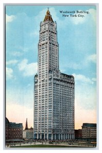 Woolworth Building New York CIty NY NYC UNP DB Postcard U20