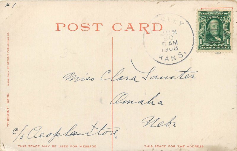 Phostint Postcard 10967 In Navaho Land AZ Native Americans On Horses