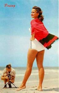 Model Posing on Beach, Dexter Press S-13424-B