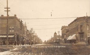 Antigo Wisconsin~5th Avenue West~M Krom Department Store~Burned 1910~1908 RPPC