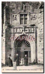 Old Postcard Perros Guirec Church of Our Lady of Clarity