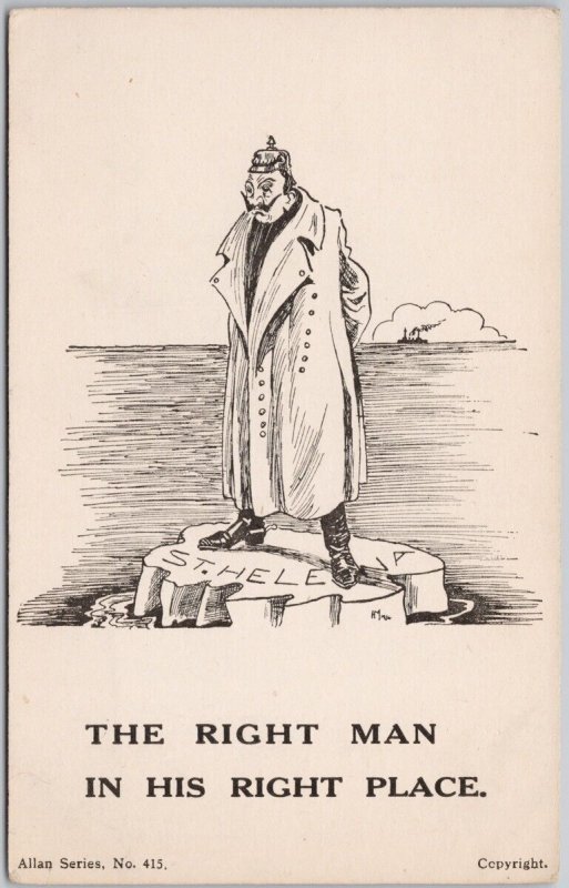 Kaiser Wilhelm 2 Saint Helena Island Exiled Right Man Right Place Postcard H68