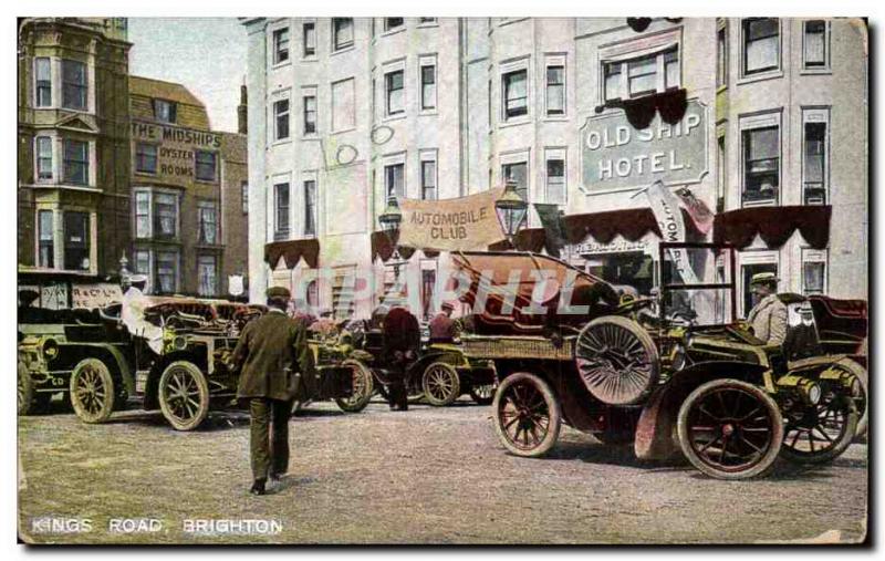 Old Postcard Brighton UK Automobile Club