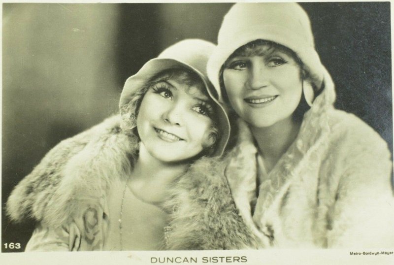 1930's RPPC Duncan Sisters Movie Stars Dutch Real Photo Postcard P108