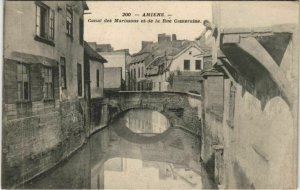 CPA AMIENS Canal des Marissous Rue Canteraine (18433)