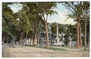 Augusta, Me, Soldiers Monument at the Corner of State Street