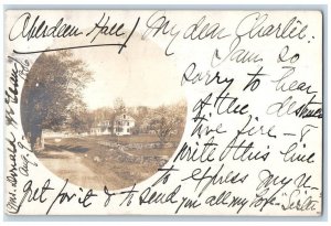 1906 Aberdeen Hall View Eddy Make North Brookfield MA RPPC Posted Postcard 