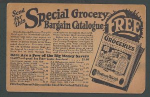Ca 1930's PC Montgomery Ward Free Grocery Catalog Chic Il Unposted