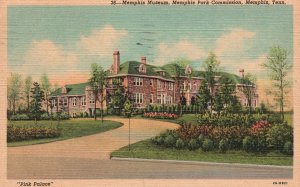 Vintage Postcard 1945 Museum Park Commission Pink Palace Memphis Tennessee TN