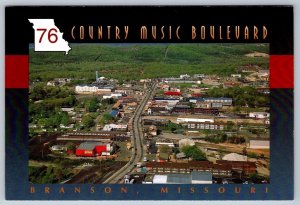 76 Country Music Boulevard, Branson, Missouri, Chrome Aerial View Postcard