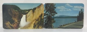 Yellowstone Lake and Great Falls in Yellowstone Park, CA Vintage Postcards