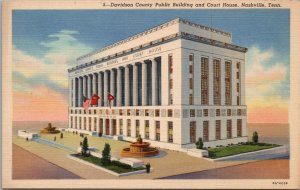 Davidson County Public Building & Court House Nashville TN Postcard PC381