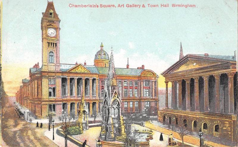 uk31088 chamberlains square art gallery and town hall birmingham uk