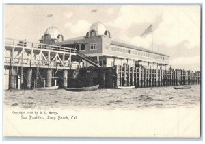 c1905 Sun Pavilion Exterior Building Long Beach California CA Vintage Postcard