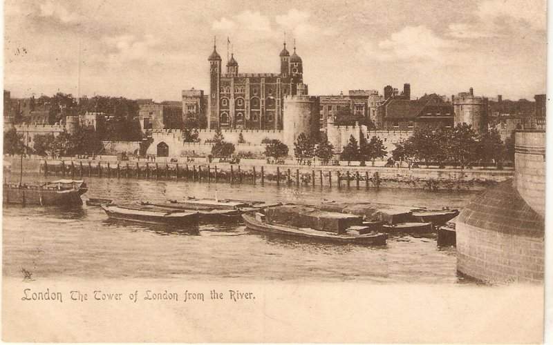 London, The Tower of London from the Rier Tuck View Series PC # 1150