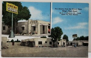 Santa Fe New Mexico King's Court U.S. Highway 85 Postcard D9