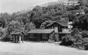RPPC Ripplewood Cabins, Big Sur, CA Gas Pumps Zan Photo 1951 Vintage Postcard