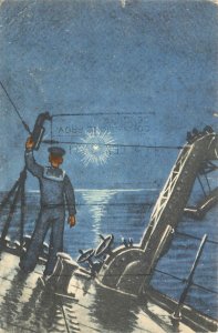 WWII Italian Poster Art Postcard Maria Stella Del Mare Sii Madre Loro Navy