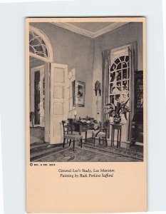 Postcard General Lee's Study Lee Mansion by R. Safford Arlington Virginia USA