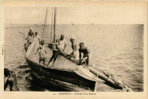 CPA AK Djibouti- Arrivee d'un Boutre SOMALIA (831360)