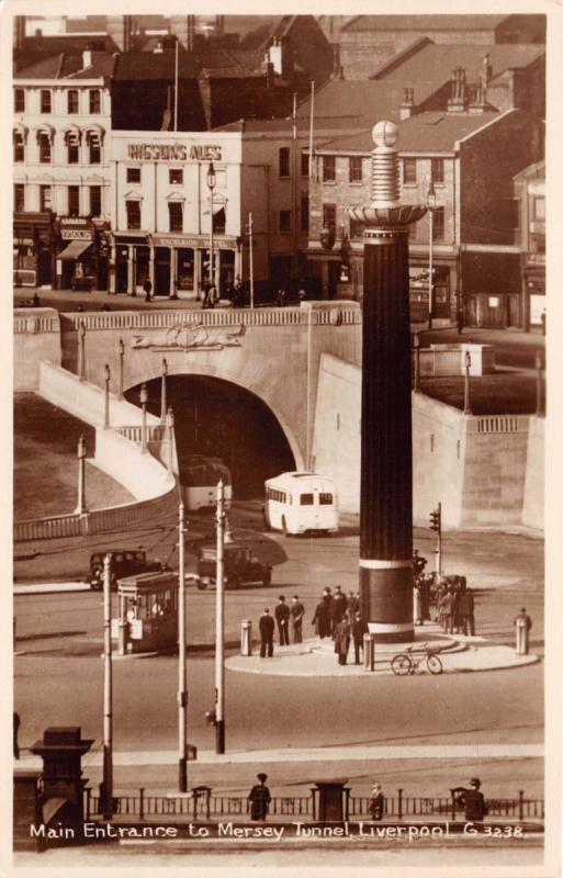 LIVERPOOL UK MAIN ENTRANCE MERSEY TUNNEL PHOTO POSTCARD 