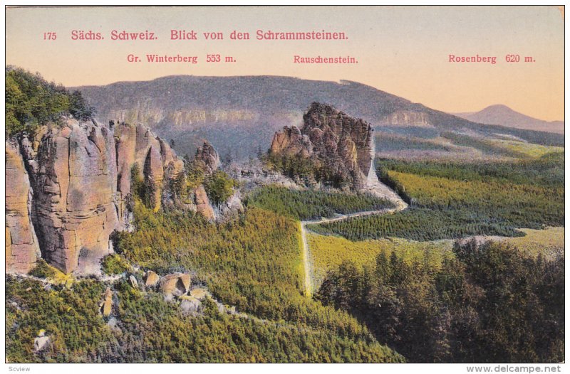 Blick Von Den Schrammsteinen, SCHWEIZ, Switzerland, 1900-1910s