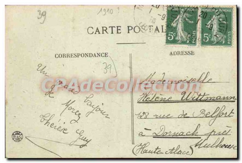 Postcard Old Jura Picturesque Summit From Reculet