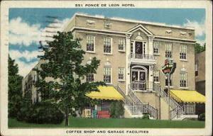 Atlanta GA Ponce De Leon Hotel Linen Postcard