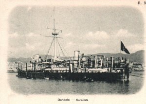 Postcard Italian Royal Navy Battleship Enrico Dandolo