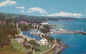 Panorama of Motor Hotel Bar Harbor, Maine - Message from Manager - pm 1958