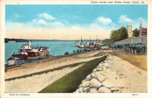 Cairo Illinois birds eye view Cairo Levee & Water Front antique pc ZC549115