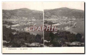 Villefranche - Generale view - Stereoscopic Card - Old Postcard