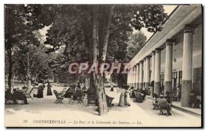 Old Postcard Contrexeville Park and the Colonnade Sources