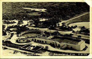 RPPC Aerial View Marine Studios Marineland Florida Real Photo Postcard