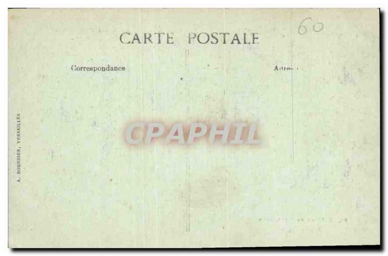 Old Postcard Chateau de Chantilly Library