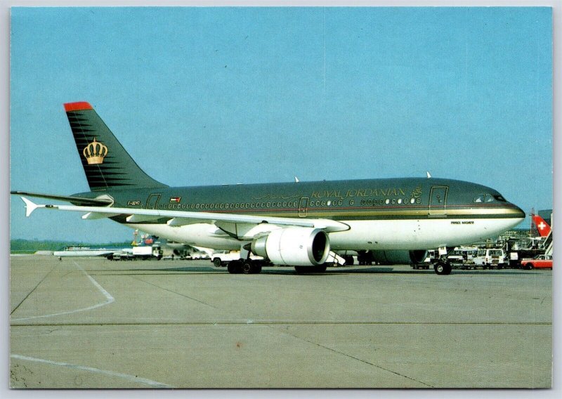 Airplane Postcard Royal Jordanian Airways Airlines Airbus A310-300 F-ODVD GB42